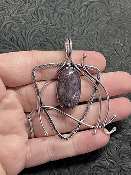 Witchy Purple Charoite Pendant Stone Crystal Jewelry #TOKO8138nBQ