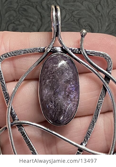 Witchy Purple Charoite Pendant Stone Crystal Jewelry - #TOKO8138nBQ-2