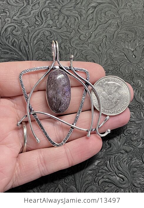 Witchy Purple Charoite Pendant Stone Crystal Jewelry - #TOKO8138nBQ-5