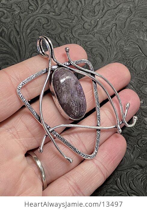 Witchy Purple Charoite Pendant Stone Crystal Jewelry - #TOKO8138nBQ-3