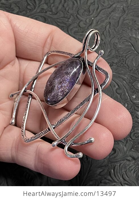 Witchy Purple Charoite Pendant Stone Crystal Jewelry - #TOKO8138nBQ-4