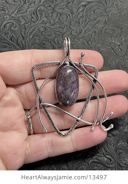 Witchy Purple Charoite Pendant Stone Crystal Jewelry - #TOKO8138nBQ-1