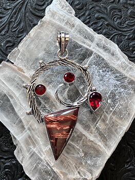 Witchy Red Rainbow Jasper Stone Jewelry Crystal Pendant #qMRffVxuhGg