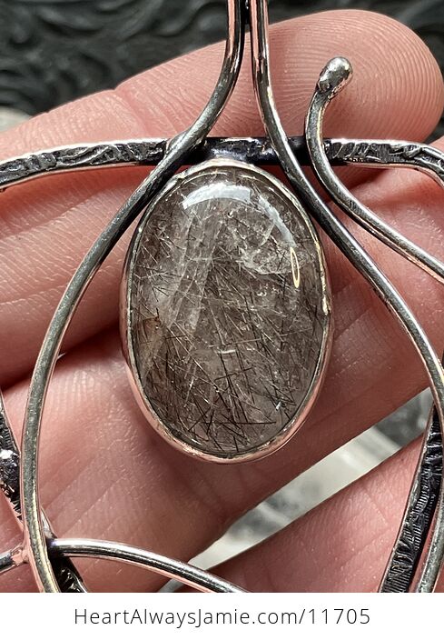 Witchy Rutilated Quartz Crystal Stone Jewelry Pendant - #3vD1JLykMNc-2