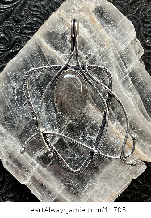 Witchy Rutilated Quartz Crystal Stone Jewelry Pendant - #3vD1JLykMNc-3