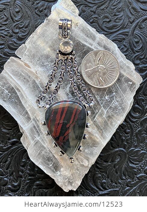 Witchy Setonite African Bloodstone and Topaz Jewelry Pendant Crystal Stone Jewelry - #8rzXGc6JSnA-2