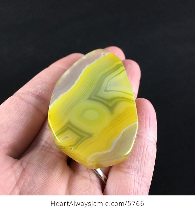 Yellow Agate Stone Jewelry Pendant - #Bs5rM3vK5js-2
