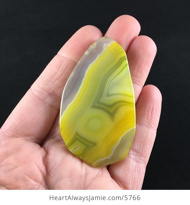 Yellow Agate Stone Jewelry Pendant - #Bs5rM3vK5js-1