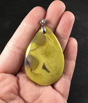 Yellow and Purple Agate Stone Pendant #8Rm7YS02kf8