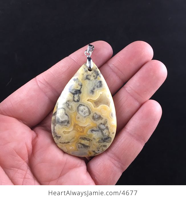 Yellow Australian Crazy Lace Agate Stone Jewelry Pendant - #1ywtHoXLMqM-1