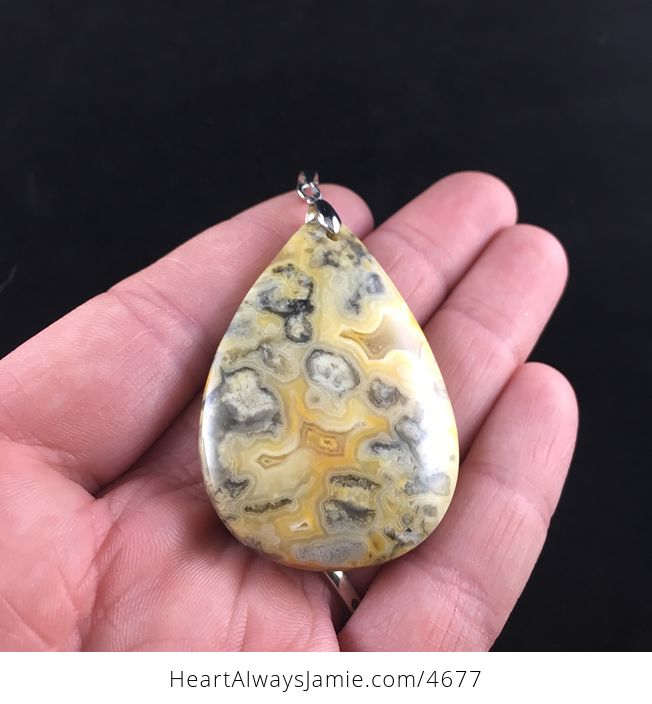 Yellow Australian Crazy Lace Agate Stone Jewelry Pendant - #1ywtHoXLMqM-2