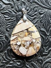 Yellow Brecciated Mookaite Stone Crystal Jewelry Pendant #TuXIWI0CC24