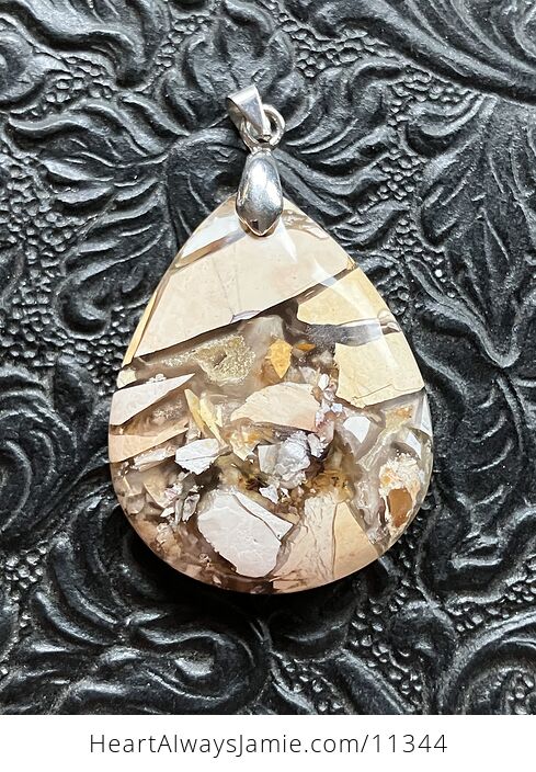 Yellow Brecciated Mookaite Stone Crystal Jewelry Pendant - #TuXIWI0CC24-1
