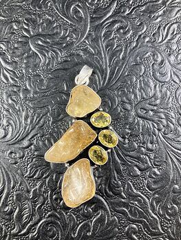 Yellow Citrine Crystal Stone Jewelry Pendant #YpgnEisXwXU