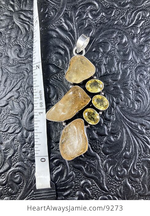 Yellow Citrine Crystal Stone Jewelry Pendant - #YpgnEisXwXU-3