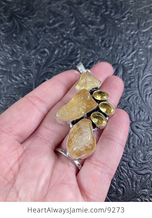 Yellow Citrine Crystal Stone Jewelry Pendant - #YpgnEisXwXU-4