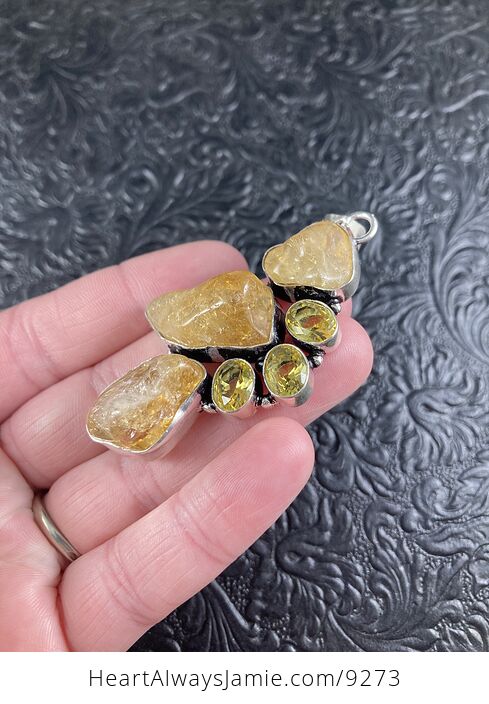 Yellow Citrine Crystal Stone Jewelry Pendant - #YpgnEisXwXU-5