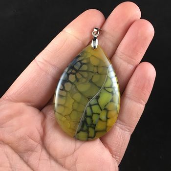 Yellow Dragon Veins Stone Jewelry Pendant #1ESRbinmEME