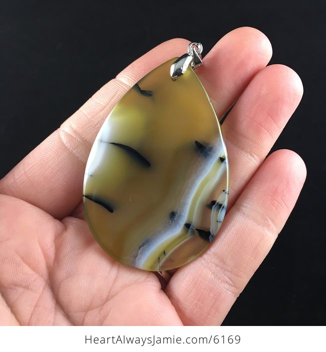 Yellow Dragon Veins Stone Jewelry Pendant - #mw55WNNPZZw-6